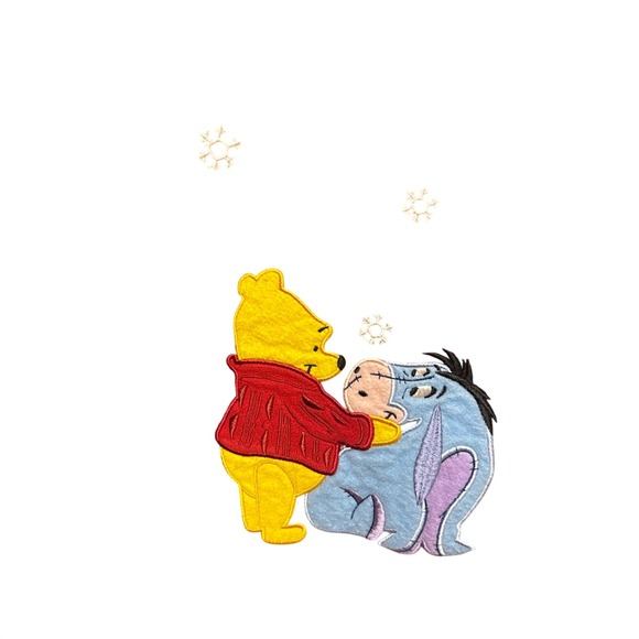 Disney Store Winnie the Pooh Nightshirt L/XL Red Plaid Eeyore Vintage Sleepwear - Picture 4 of 8